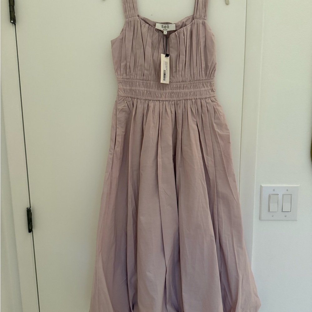 Sea New York midi bubble dress in lilac